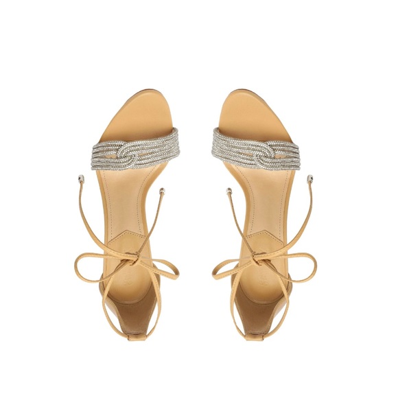 Schutz x Revolve Andy Leather Open Toe Heels, Size 8 New in Box w/Dust Bag - Picture 5 of 16